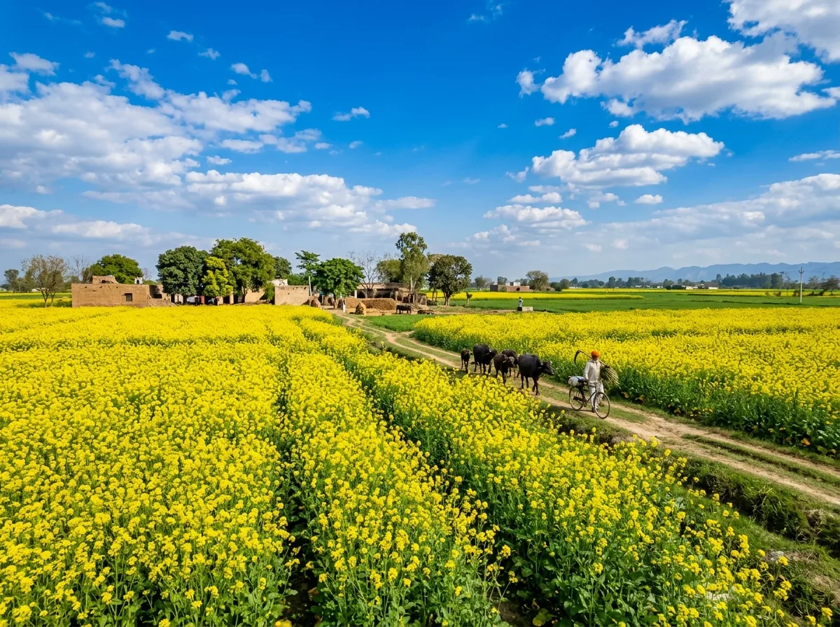 Vibrant Yellow Mustard Fields (Sarson)